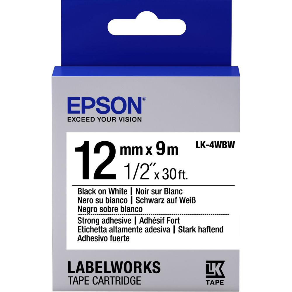 Epson LK-4YBVN 7Mt 12mm Sarı Üzeri Siyah Etiket