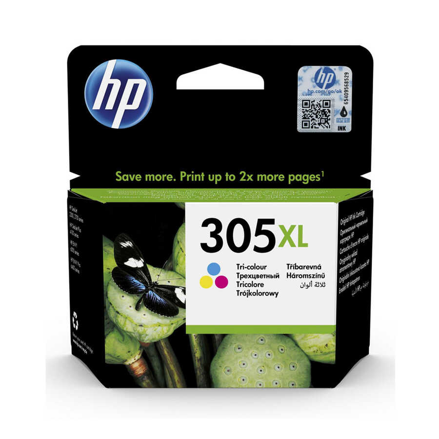 Hp 3YM63AE 305XL 200 Sayfalık Yüksek Kapasiteli 3 Renkli Orijinal Inkjet Kartuş