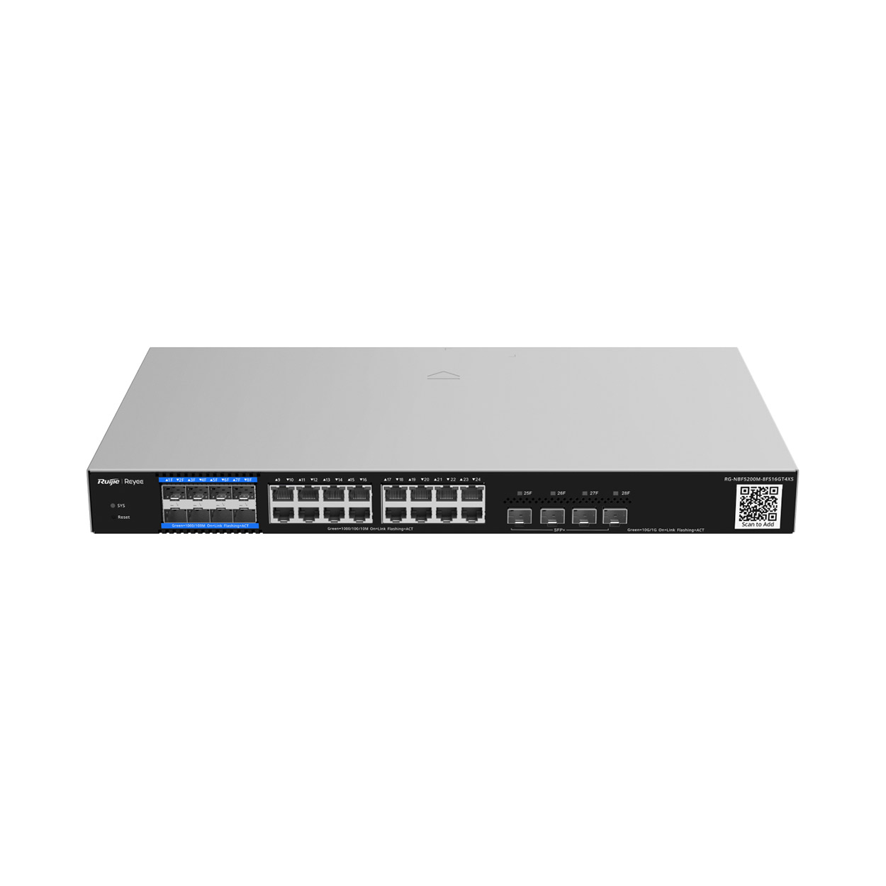 Ruijie RG-NBF5200M-8FS16GT4XS 16 Port Gigabit 8 Port 1G Port 4 Port 10G SFP L3 Yönetilebelir Switch