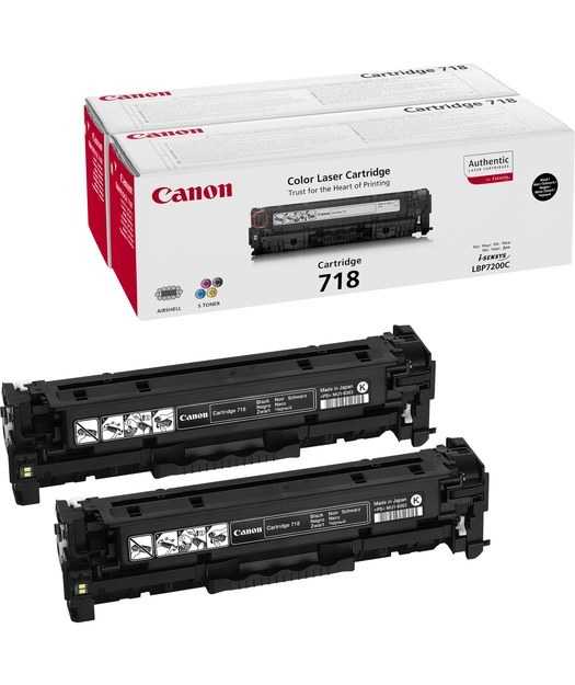 Canon 2662B005 CRG-718BK 3.400 Sayfalık 2 li Paket Siyah Orijinal Lazer Toner