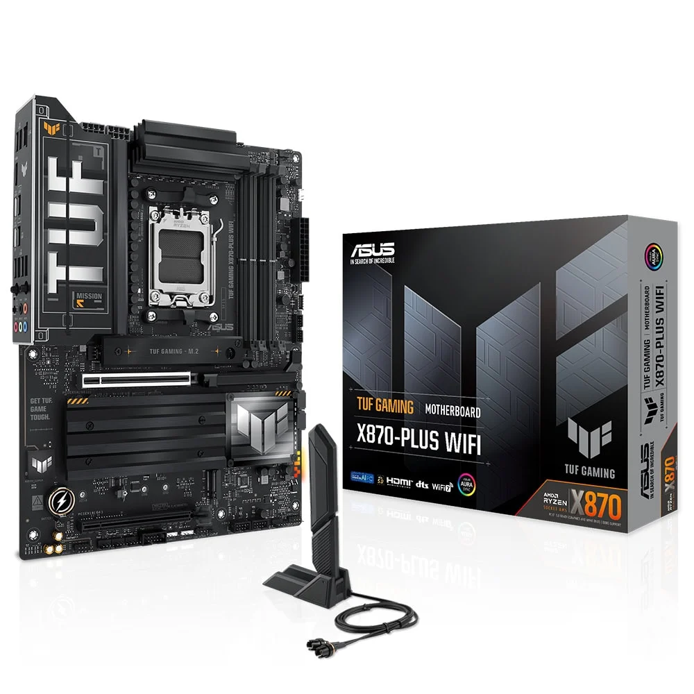 Asus TUF GAMING X870-PLUS WIFI Sc-AM5 X870 DDR5 8000Mhz 4xM2 WIFI7 2.5Gbit LAN ATX AMD Anakart