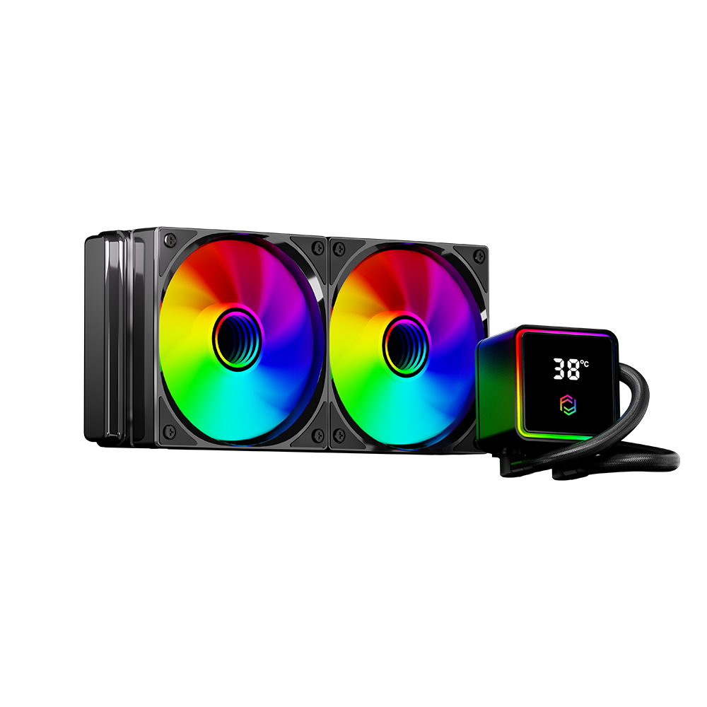 Frisby FCL-240B 2x12cm ARGB Fanlı INTEL-AMD 1851-AM5 uymçu Sıvı Soğutmalı İşlemci Fanı