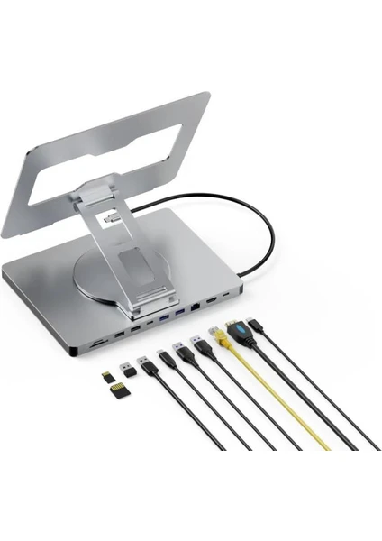 Codegen NSC-101 10-15.6 inch Usb Type C to HDMI DISPLAY PORT RJ45 Usb 10 in 1 Notebook Standı