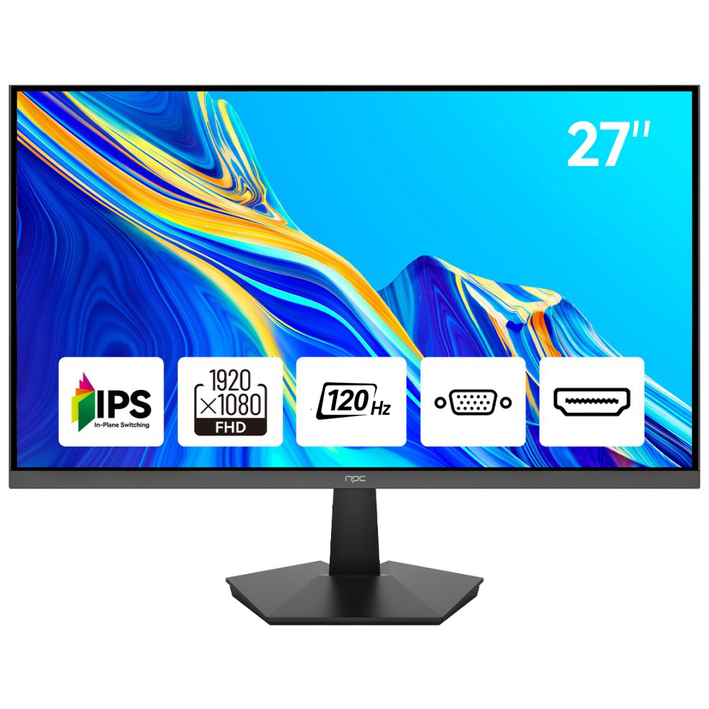 Npc MF2708-A-V2 27 inch 1920x1080 5ms 120hz VGA HDMI Siyah Monitör