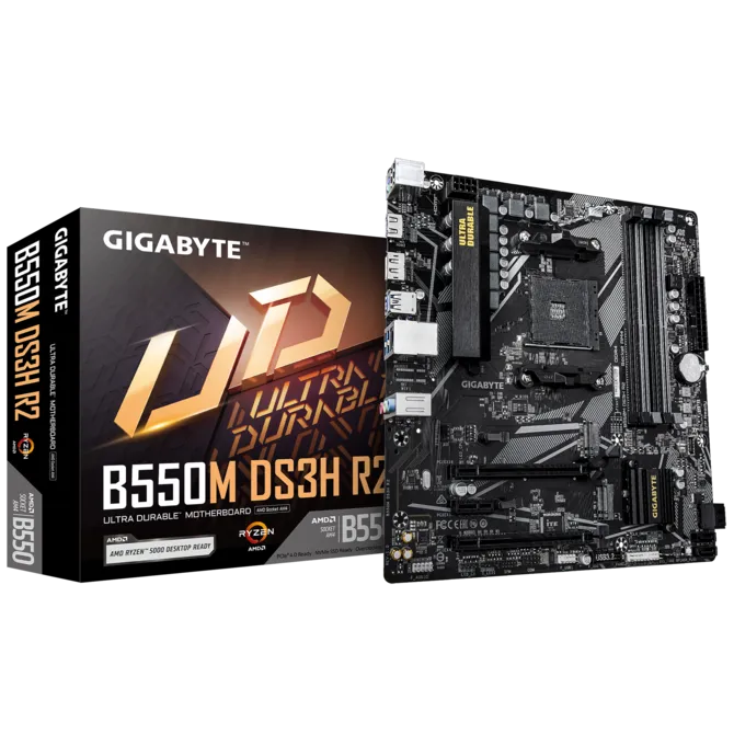 Gigabyte B550M DS3H R2 Sc-AM4 DDR4 4733Mhz M2 mATX AMD Anakart
