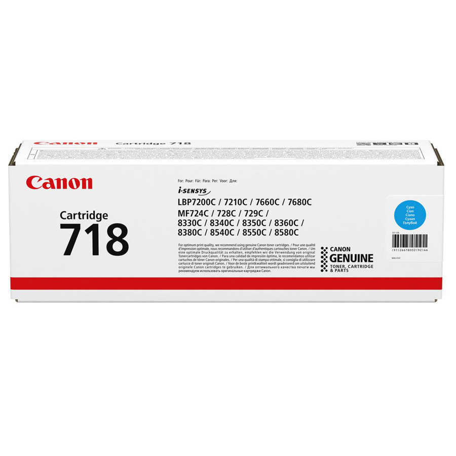 Canon 2661B002 CRG-718C 2.900 Sayfalık Mavi Orijinal Lazer Toner