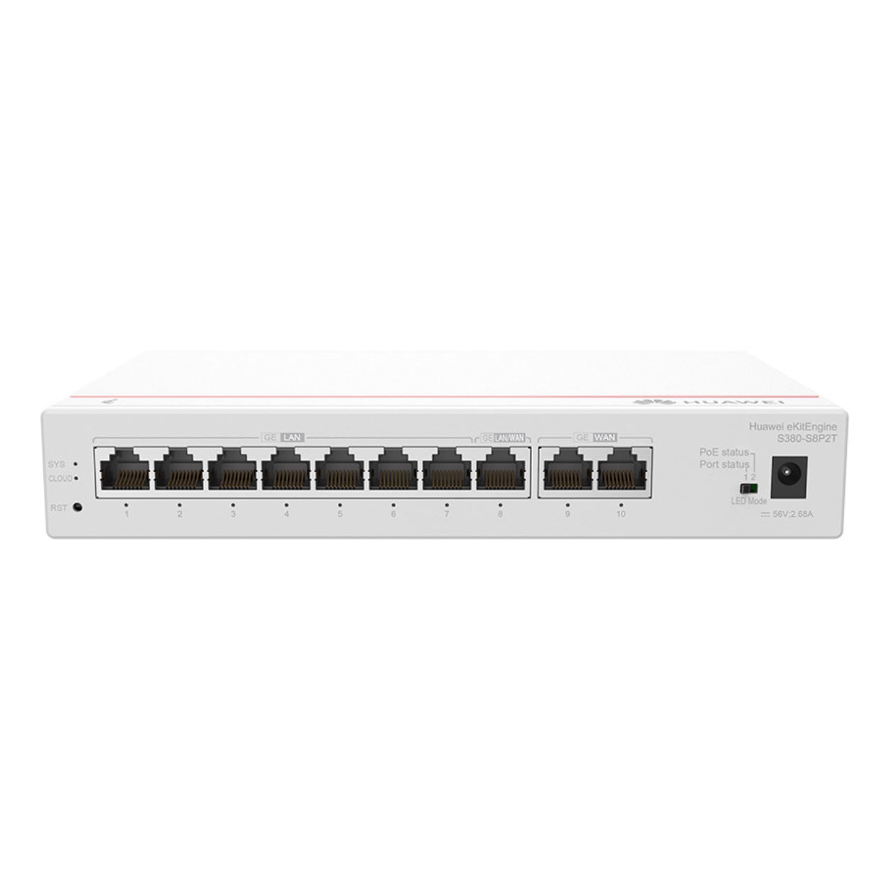 Huawei S380-S8P2T 8 Port Gigabit POE LAN 2 Port Gigabirt WAN 124W eKitEngine Gateway Router