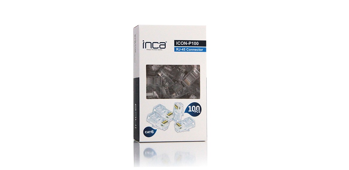 Inca ICON-P100 100 Lü Paket CAT6 RJ-45 Konnektör