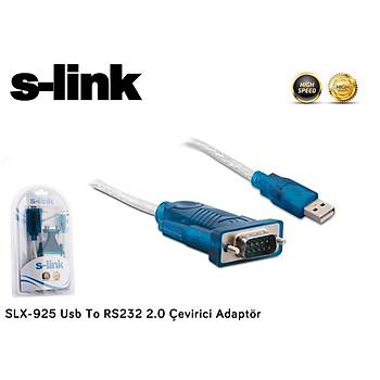 S-Link SLX-925 USB 1.0 to RS232 9 Pin 25 Pin Erkek-Erkek Dönüþtürücü Adaptör