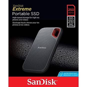 Sandisk SDSSDE60-250G-G25 256 GB Extreme 2.5 inch USB 3.2 Type-C Harici SSD Harddisk