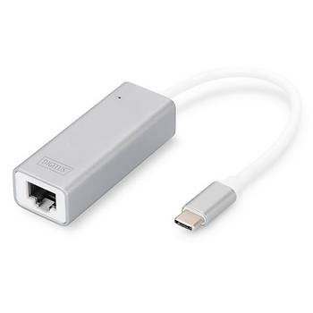 Digitus DN-3024 USB Type C to RJ45 Gigabit Beyaz USB Ethernet Að Adaptör