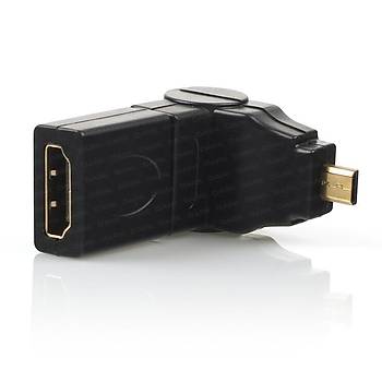 Dark DK-HD-AHDMIXM270 micro HDMI to HDMI Erkek-Diþi 270 Derece Dirsek Dönþtürücü Adaptör