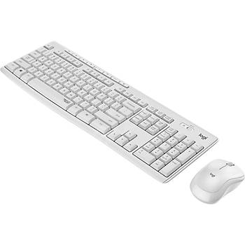 Logitech 920-010089 MK295 Q TR Beyaz Kablosuz Klavye Mouse Set