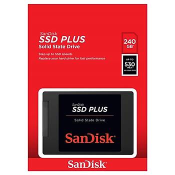 Sandisk SDSSDA-240G-G26 240 GB Plus Sata 530/440Mb/s 2.5 inch SSD Harddisk