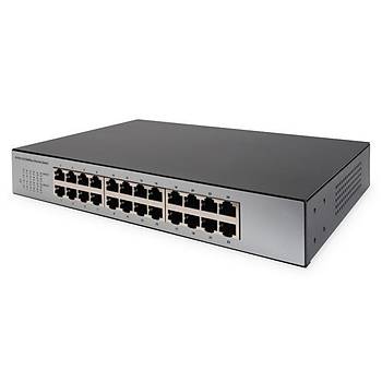 Digitus DN-60021-2 24 Port 10/100MbpsFAst Ethernet Unmanageg Rack Tipi Switch