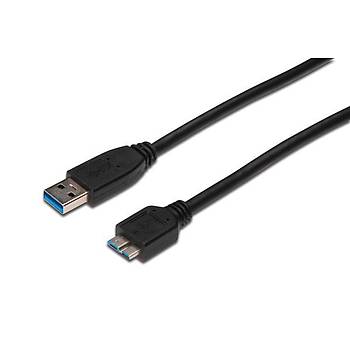 Digitus DK-300116-010-S 1 Mt USB 3.0 to micro USB Erkek-Erkek AWG28 UL Data Kablosu