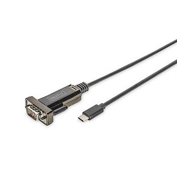 Digitus DA-70166 1 Mt USB 2.0 Type C to RS232 Seri Erkek-Erkek Dönüþtürücü Kablo