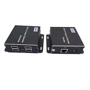 Beek BS-EXT-HD-60-USB4 60 Mt RJ45 to 4 Port USB 2. 0 Alýcý Verici Sinyal Uzatýcý
