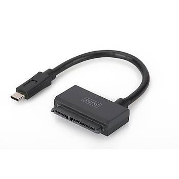 Digitus DA-70327 USB 3.1 Tip C to SATA3 Güç Adaptörsüz Dönüþtürücü Adaptör