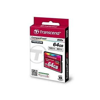 Transcend TS64GCF800 64 GB CF 800X Premiýum 120/60Mb/s CompactFlash Hafýza Kartý