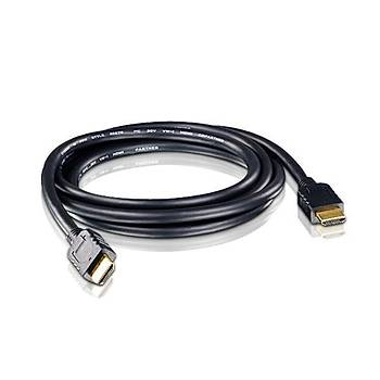 Aten 2L-7D02H-1 2 Mt HDMI to HDMI v2.0 4K 4096x2160 3D High Speed Ethernet Baðlantýlý Erkek-Erkek HDMI Kablo