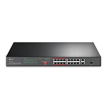 Tp-Link TL-SL1218P JetStream 16 Port 10/100Mbps PoE+ 150W 2 Port Ethernet RackMount PoE+ Switch
