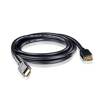 Aten 2L-7D03H 3 Mt HDMI 19 Pin Erkek-Erkek 4K 4096x2160 High Speed Ethernet Baðlantýlý Erkek-Erkek HDMI Kablo