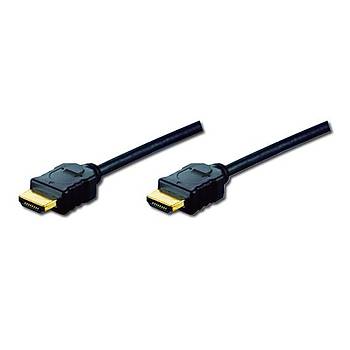 Digitus AK-330107-100-S 10 Mt HDMI to HDMI Erkek-Erkek v1.4 2160p 4K 3x Zýrhlý Altýn Uçlu Kablo