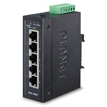 Planet PL-ISW-500T 5 Port 10/100/Base-TX Endustrýyel Ethernet Switch