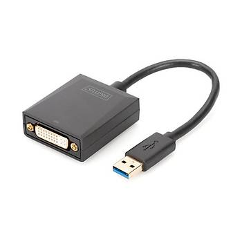Digitus DA-70842 USB 3.0 to DVI 24+5 1080p Full HD USB Grafik Dönüþtürücü Adaptör