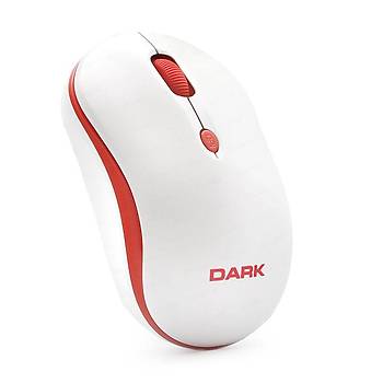 Dark DK-AC-MSW100W MSW100W 1600Dpi 4 Tuþlu Kablosuz Beyaz Kýrmýz Mouse
