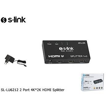 S-Link SL-LU6212 2 Port 2K 4K v1.4 HDMI Çoklayýcý Splitter