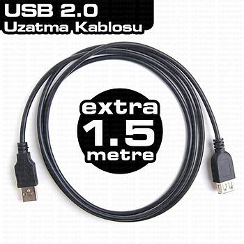 Dark DK-CB-USB2EXTL150 1.5 Metre USB 2.0 to USB 2.0 Erkek-Diþi USB 2.0 Uzatma Kablosu