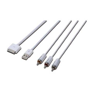 Digitus DB-600101-015-W 1.5 Mt Apple 30Pin Rca toUSB USB 2.0 Data Kablo