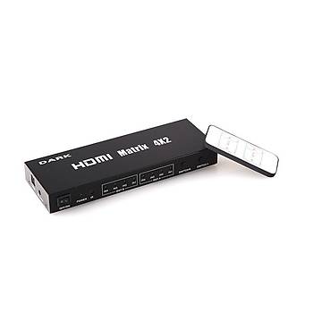 Dark DK-HD-SW4X2 4 Giriþ 2 Çýkýþlý HDMI Full HD Uzaktan Kumandalý HDMI Switch Seçici