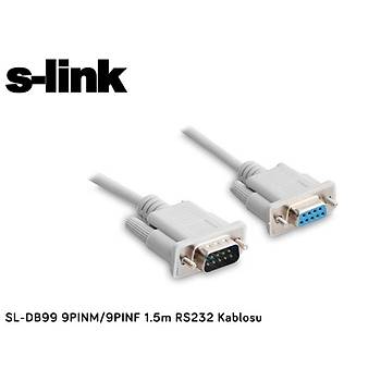 S-Link SL-DB99 1.5 Mt RS232 to RS232 Erkek-Diþi RS232 Kablo