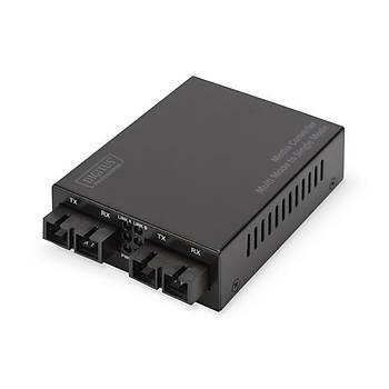 Digitus DN-82124 20 Km Gigabit Multimode to Singlemode SC to SC Media Converter