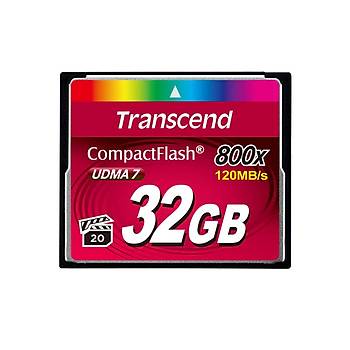 Transcend TS32GCF800 32 GB CF 800X Premýum 120/60Mb/s UDMA7 CompactFlash Hafýza Kartý