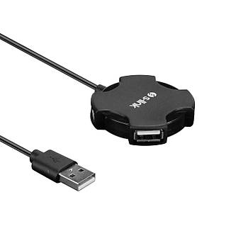 S-Link SW-U212 USB 2.0 to 4 Port USB 2.0 Siyah Swapp USB Çoklayýcý Hub