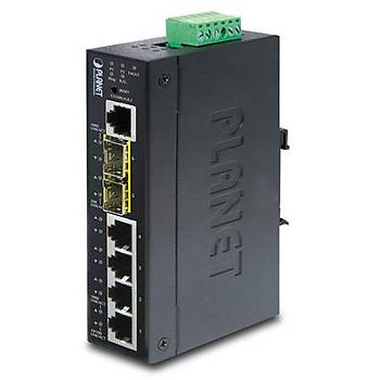 Planet PL-IGS-5225-4T2S 4 Port Gigabit 2 Port 1000Base-T SFP L2+ Endüstriyel Yönetilebilir Switch