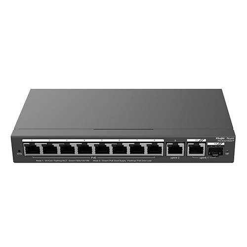 Ruijie RG-ES210GS-P 8 Port Gigabit PoE+ 2 Port Uplink 1 Port SFP 120W Ynetilebilir PoE Switch