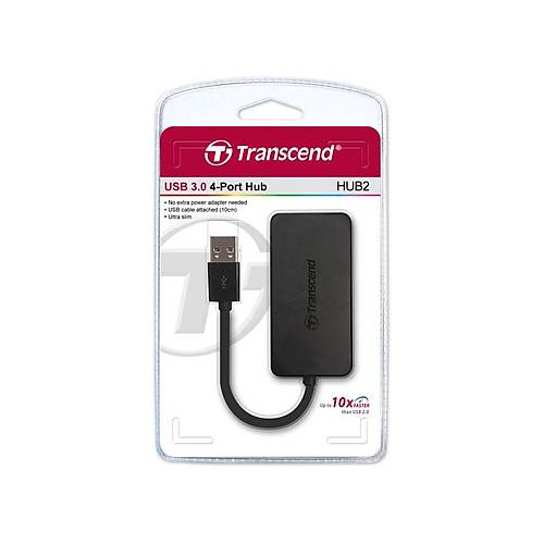 Transcend TS-HUB2K USB 3.0 to 4 Port USB 3.0 Siyah USB oklayc