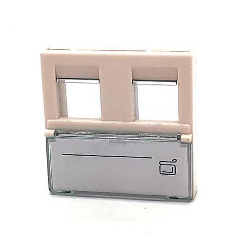 Beek BN-OUT-FPLT-D 45x45 Keystore Jack Takmak i�in 2 li Frans�z Tipi Priz �er�evesi