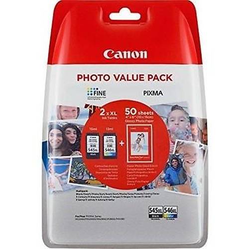 Canon 9059B006 PG-46L CL-56 300 Sayfal�k  li Paket Siyah Renkli Orijinal Inkjet Kartu�