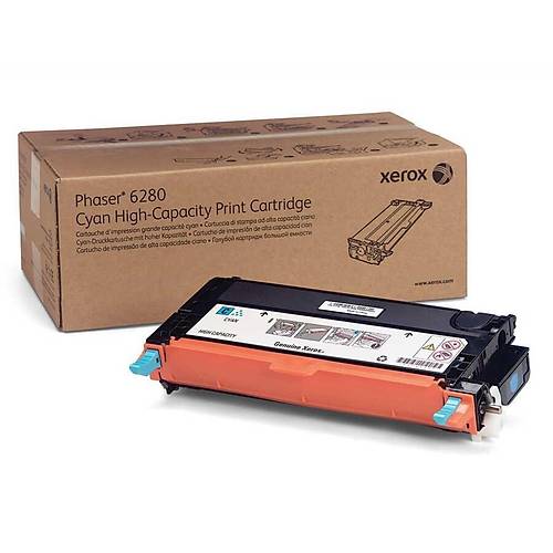 Xerox 106R01400 Phaser 6280 5.900 Sayfal�k Y�ksek Kapasiteli Mavi Orijinal Laser Toner