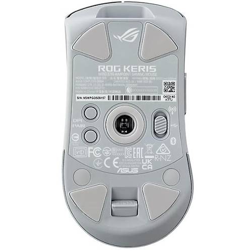 Asus ROG KERIS WIRELESS AIMPOINT 36000Dpi 5 Tu�lu Bluetooth Switch Beyaz Kablosuz Mouse