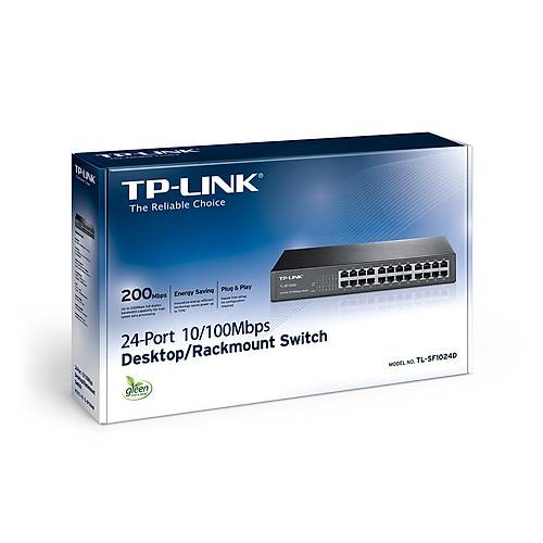 Tp-Link TL-SF1024D 24 Portlu 10/100Mbps Desktop/Rackmount Switch
