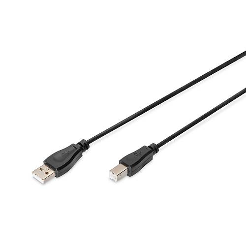 Digitus AK-3001102-018-S 1.8 Mt USB 2.0 to USB B Siyah USb YAz�c� Kablosu