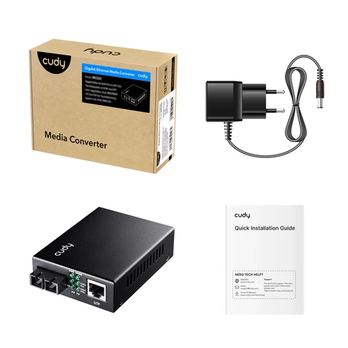 Cudy MC100GSA-20 20 Km 1 Port Gigabit Ethernet SC Single Mode 1310Nm Media Converter