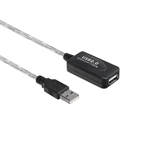 S-Link SW-SGG45 15 Mt USB 2.0 to USB 2.0 Erkek-Dii effaf USB Uzatma Kablosu